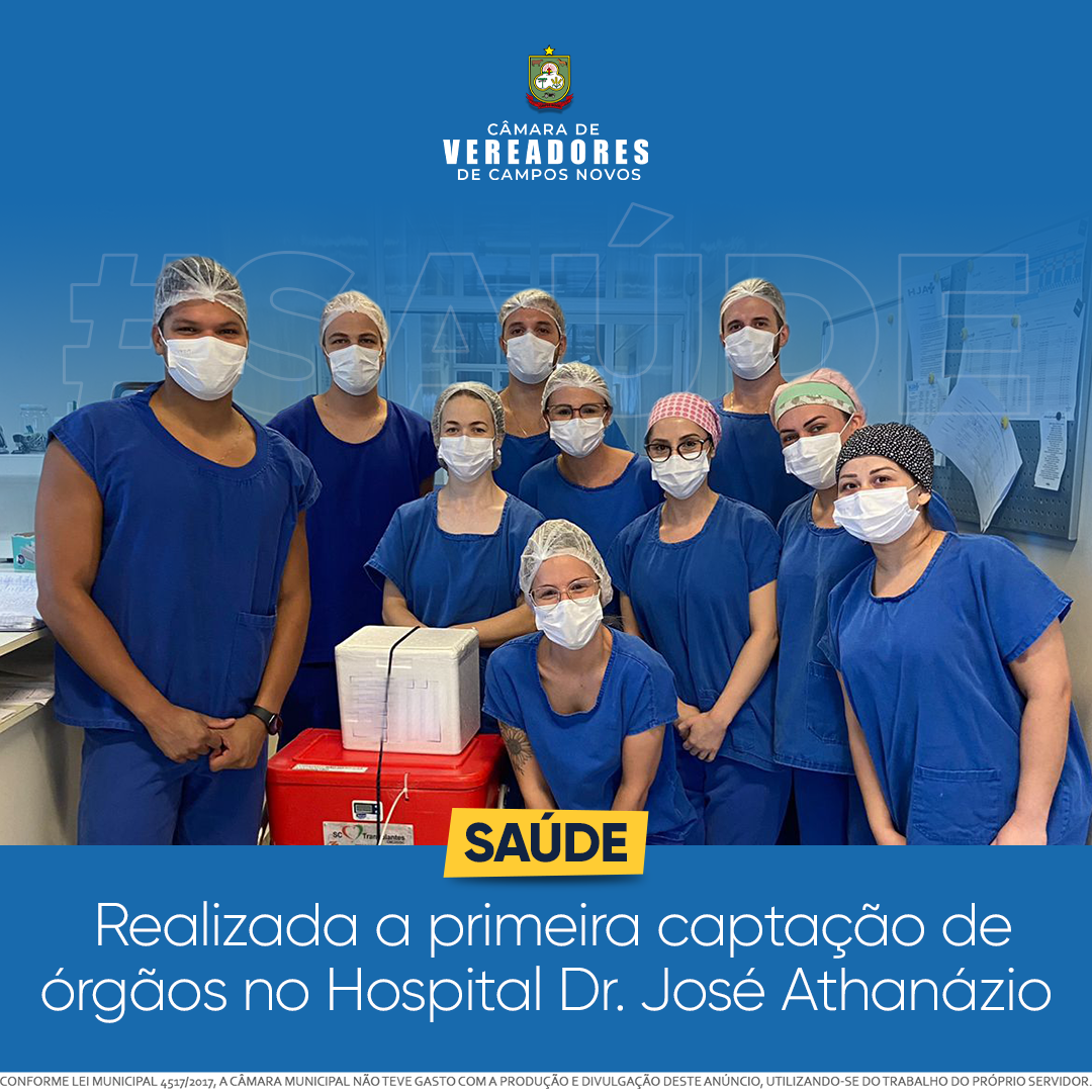 Primeira captação de órgãos é realizada no Hospital Dr. José Athanázio