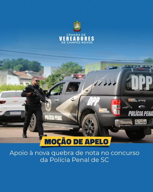 Apoio à nova quebra de nota no Concurso da Polícia Penal de SC
